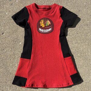 Chicago Blackhawks NHL Hockey Handmade reworked toddler 3t tunic t shirt dress